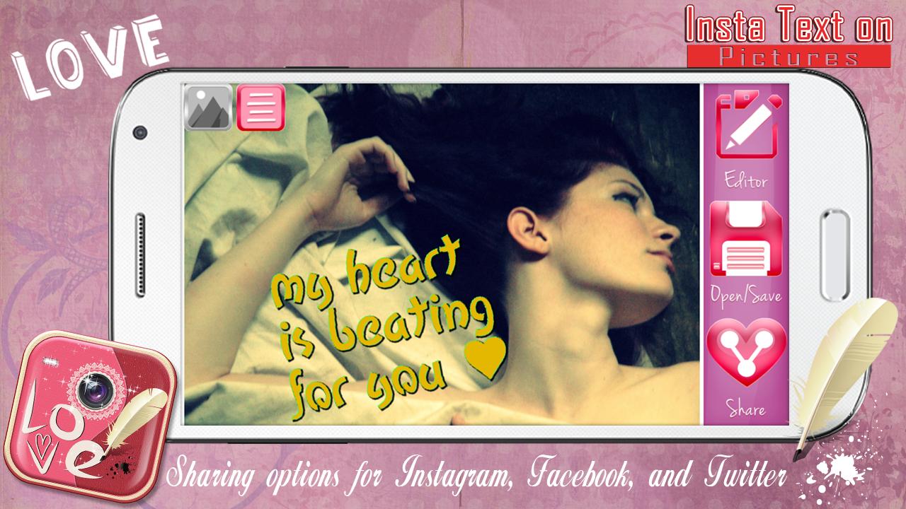 Love Text on Photo