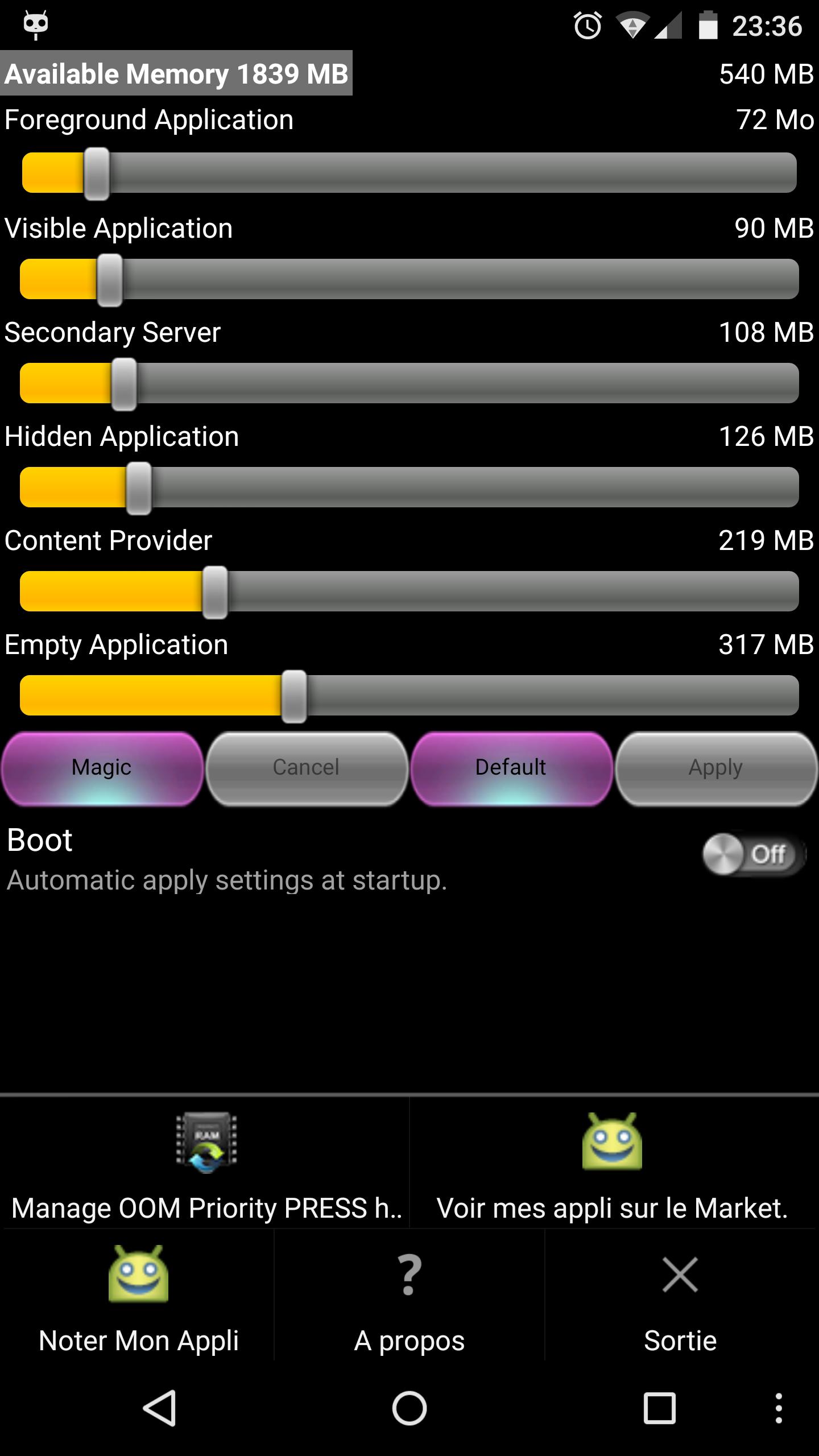 Low Memory Manager