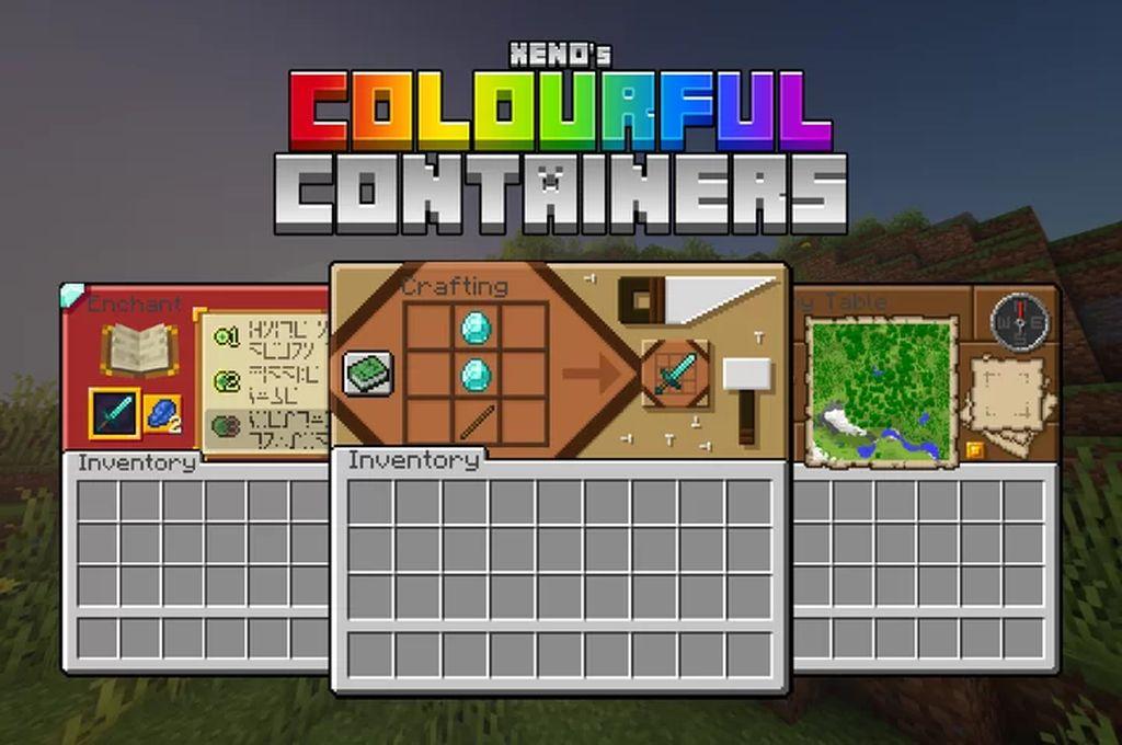 Contenant coloré GUI (contenant coloré GUI) Package de ressources