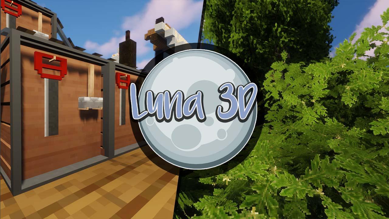 Paquete de recursos 3D de Minecraft Luna