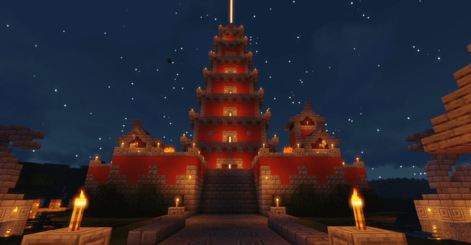 Carte du temple asiatique minecraft