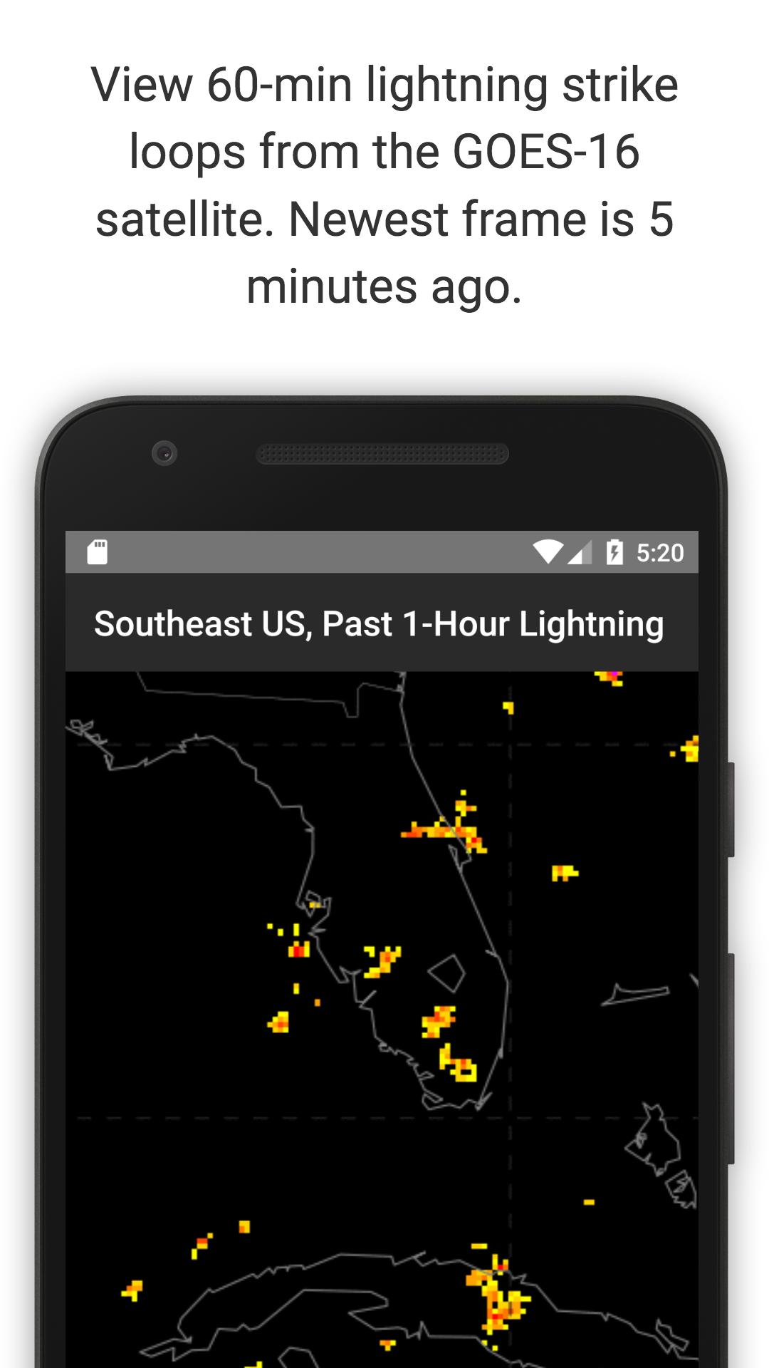 Lightning Map - GOES-16 Near Real-Time Lightning