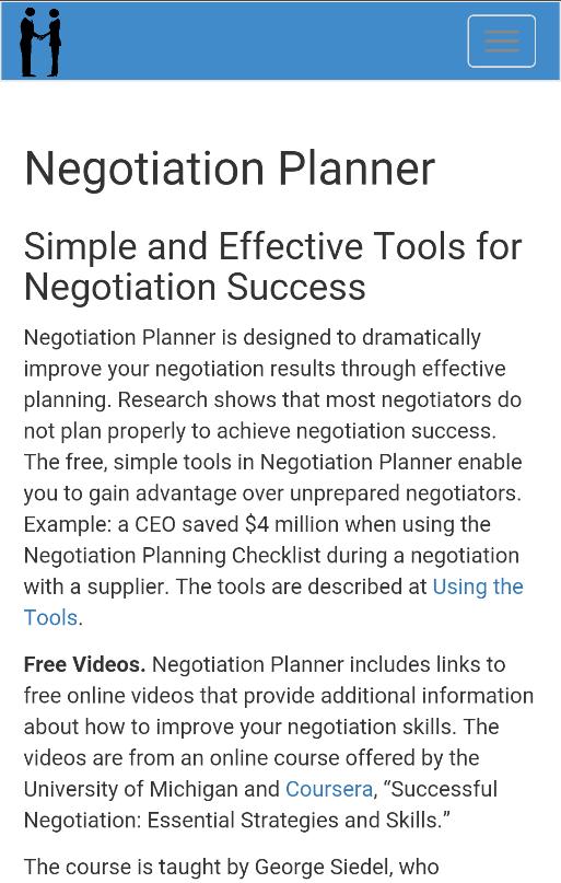 Negotiation Planner