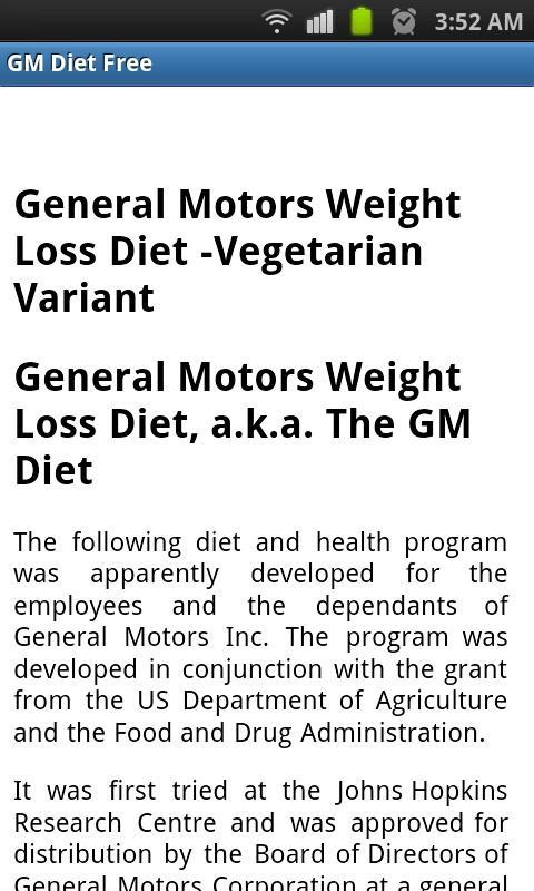 GM Diet Free