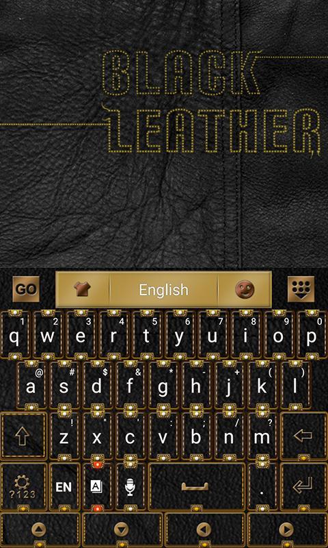Black Leather Keyboard Theme