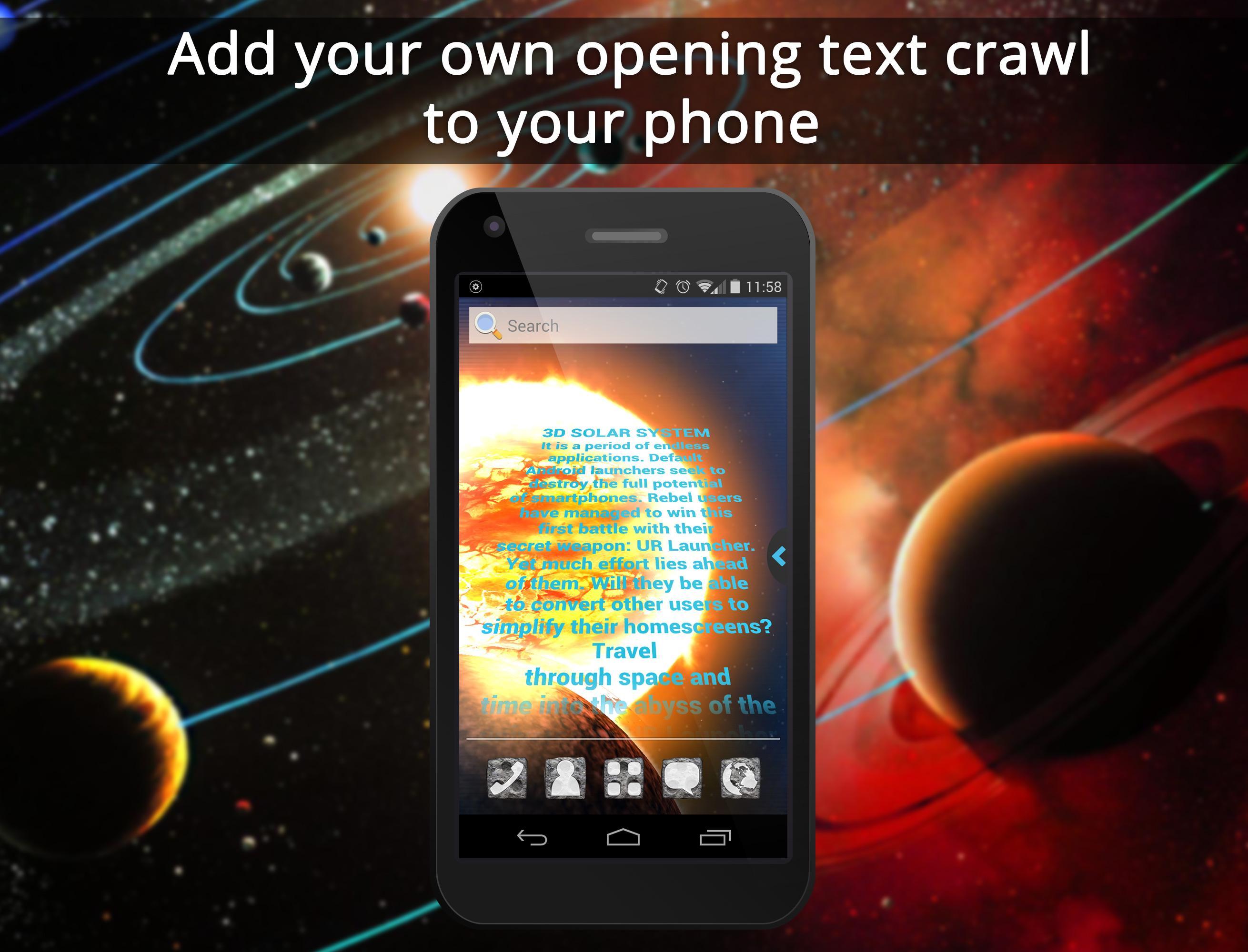 UR 3D Solar System Live Theme