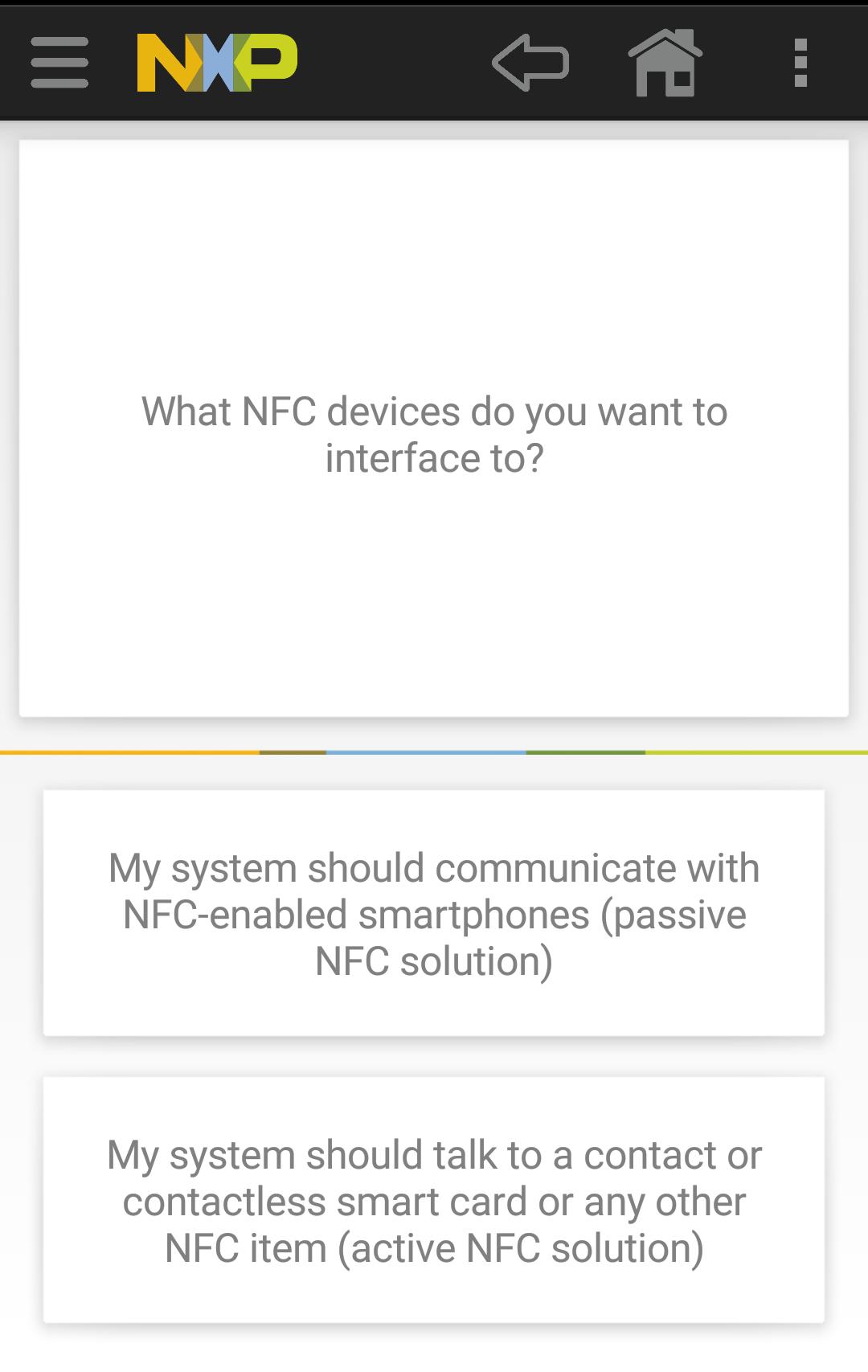 NFC Product Selection