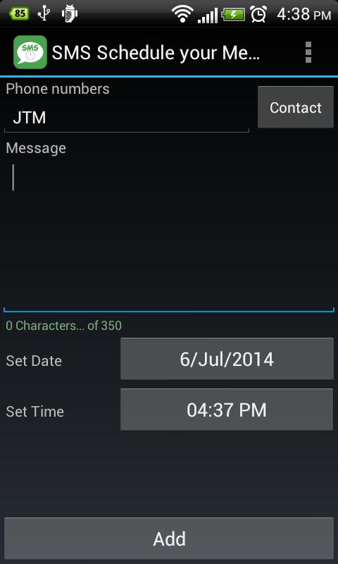 SMS - Scheduled Message