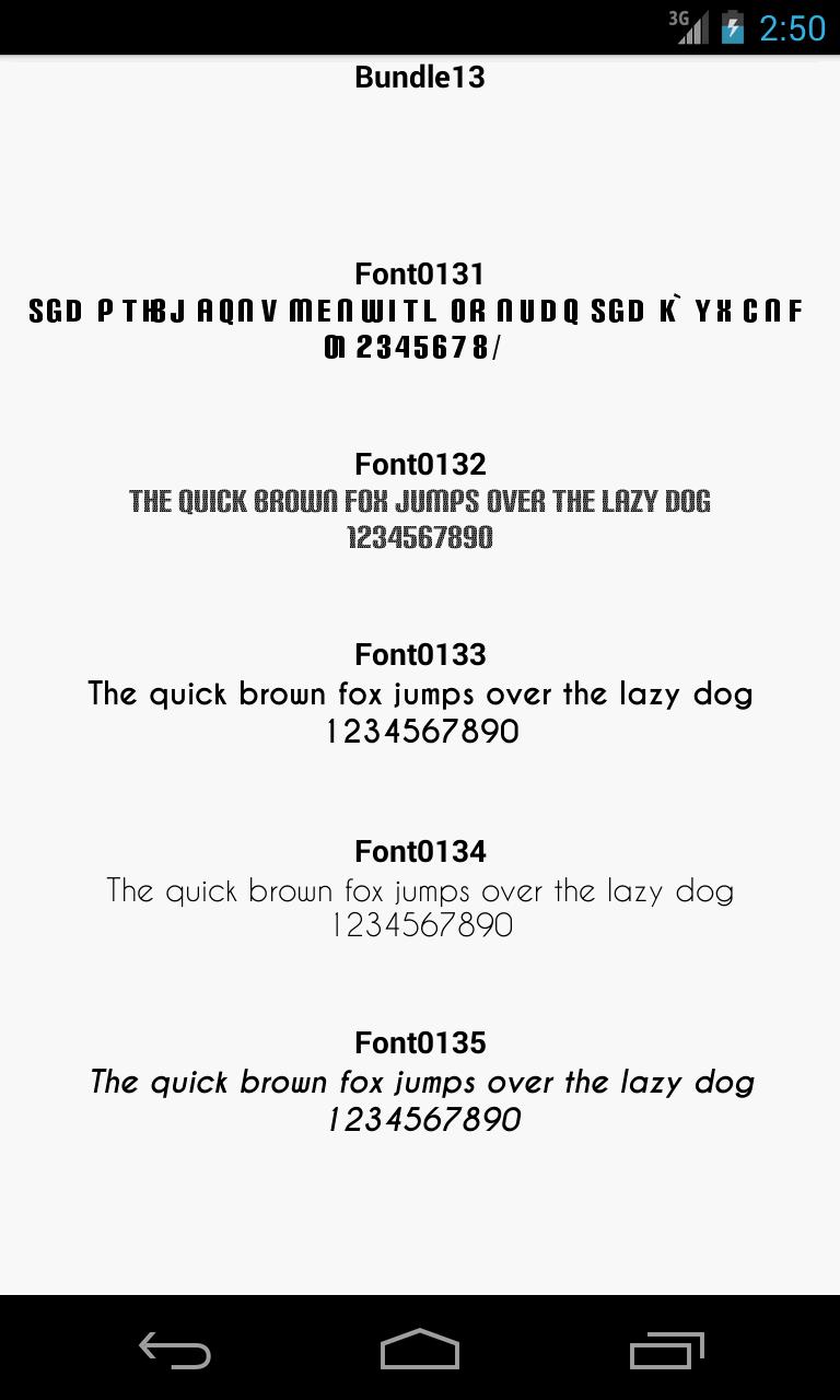 Fonts for FlipFont 13