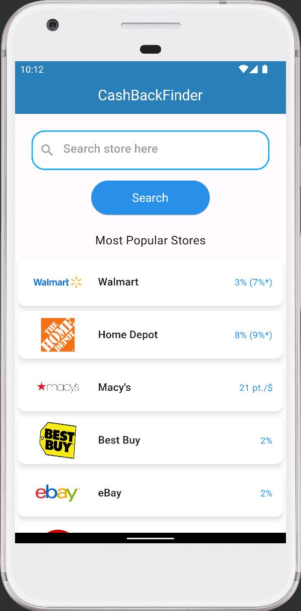 Cash Back Finder