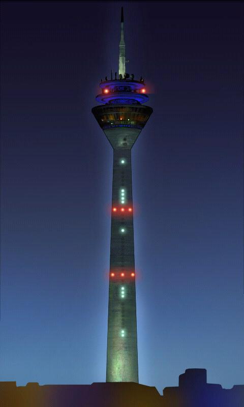 Duesseldorf Rhine Tower Clock