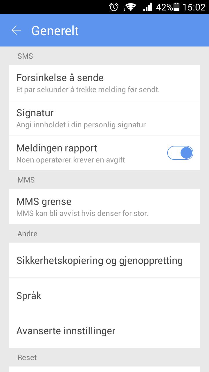 GO SMS Pro Norwegian language